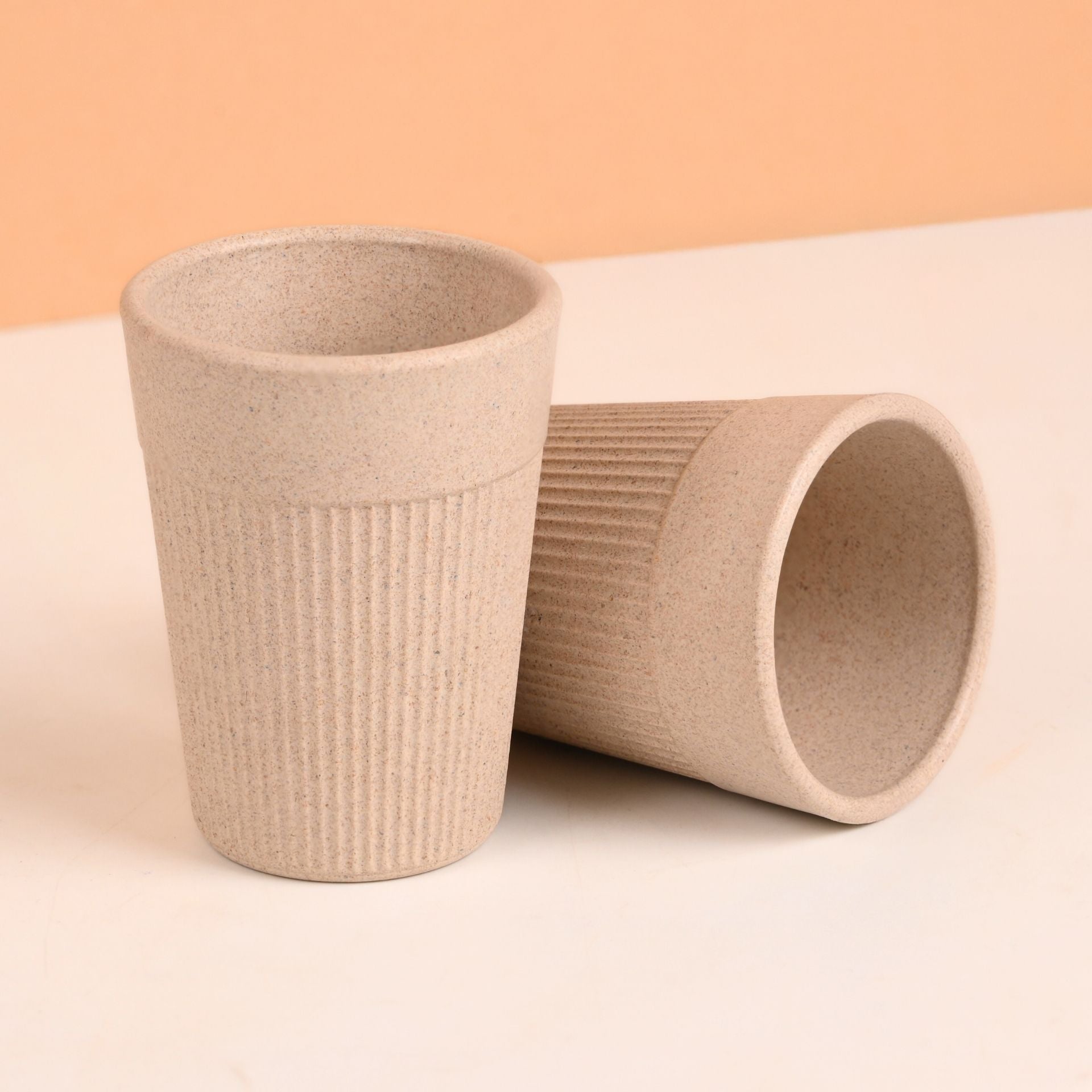 Cutting Chai Cup | Off-White | 120 ml | Chai Cup Made with Rice Husk & Bamboo Fibers | Microwave Safe Tea Cup | Hot & Cold Coffee Mug, Milk & Tea Cup