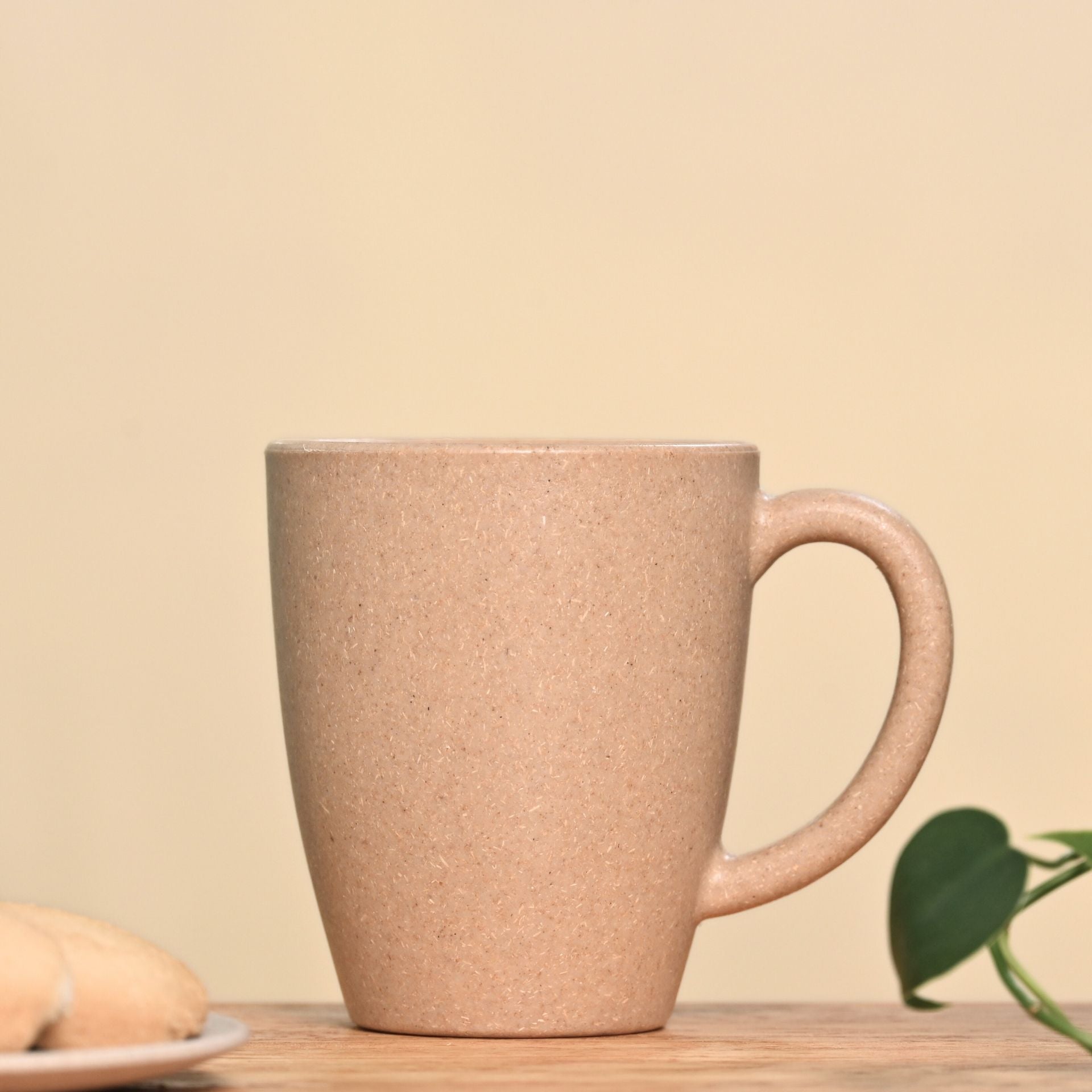 Mogger Mug | Tortilla (Natural) | 300ml | Made with Rice Husk & Bamboo Fibers | Microwave Safe Mugs | For Hot & Cold Servings