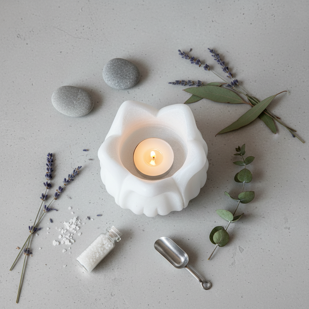 White Petal Seasoning Bowl