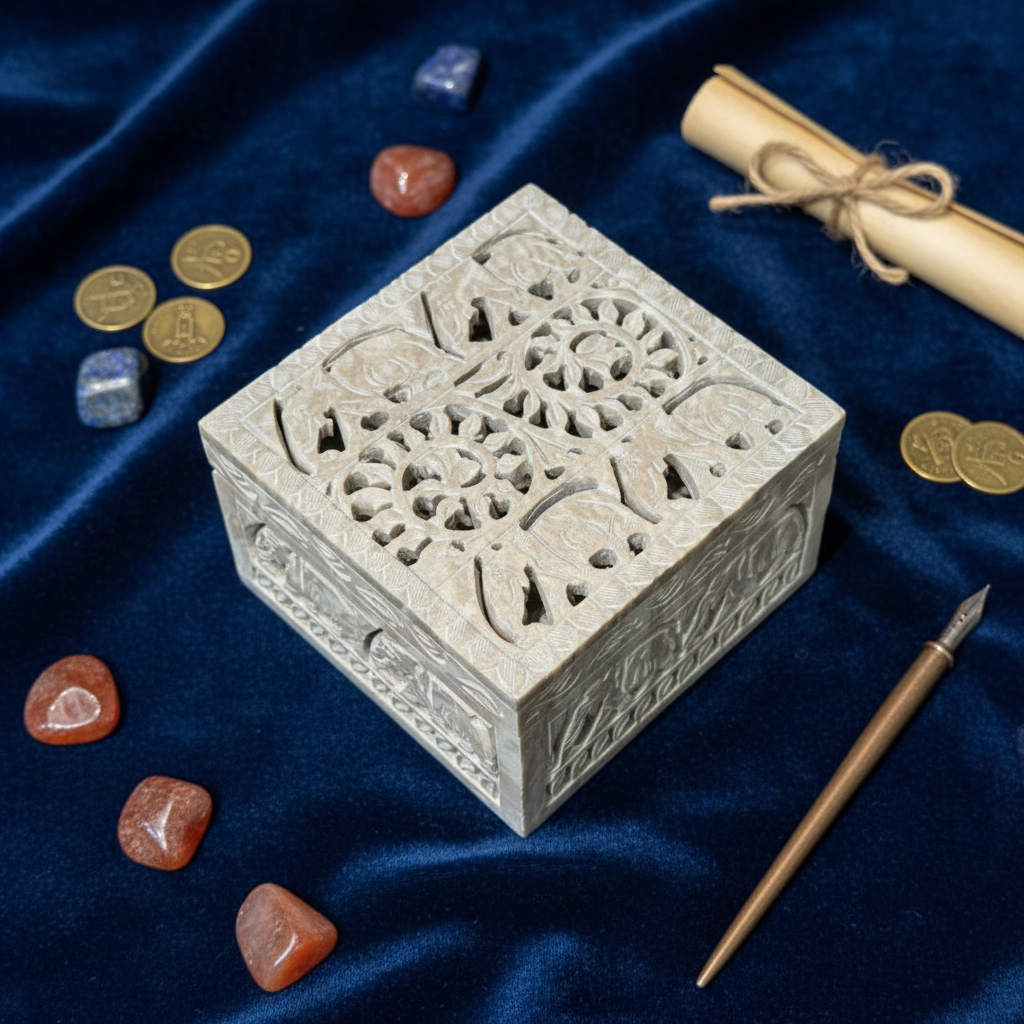 Heritage Carved Stone Box