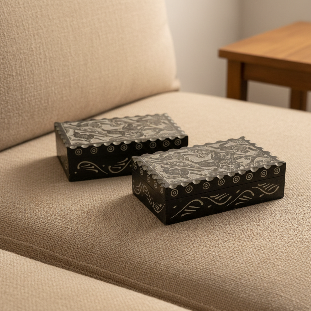 Noir Heritage Stone Box