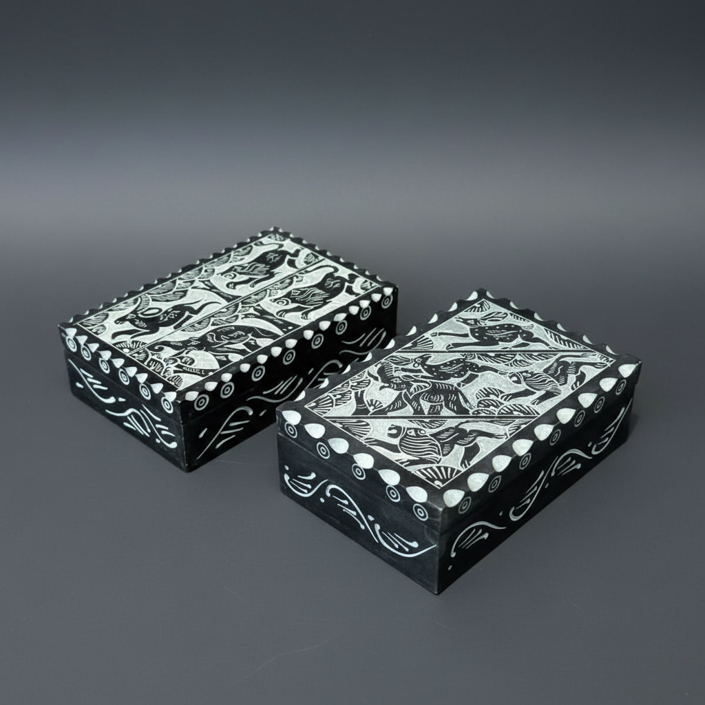 Noir Heritage Stone Box