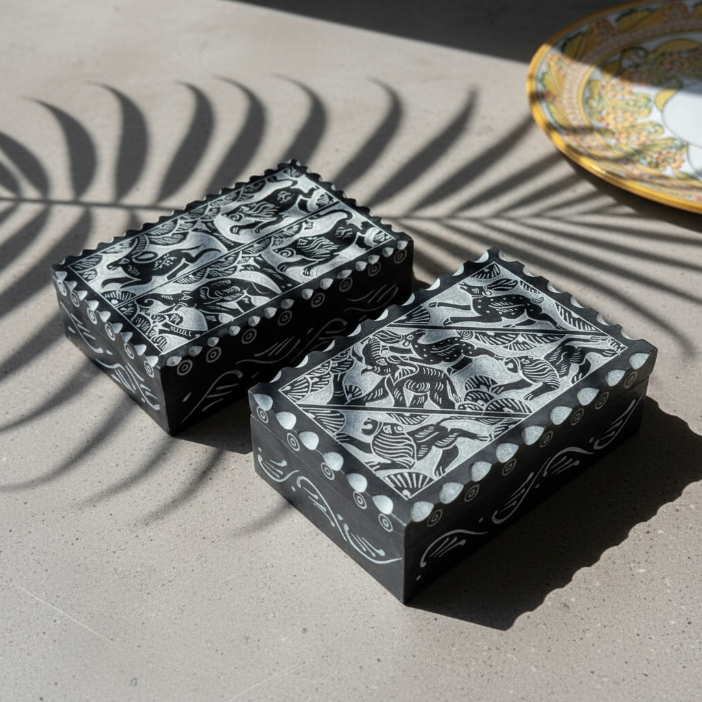 Noir Heritage Stone Box