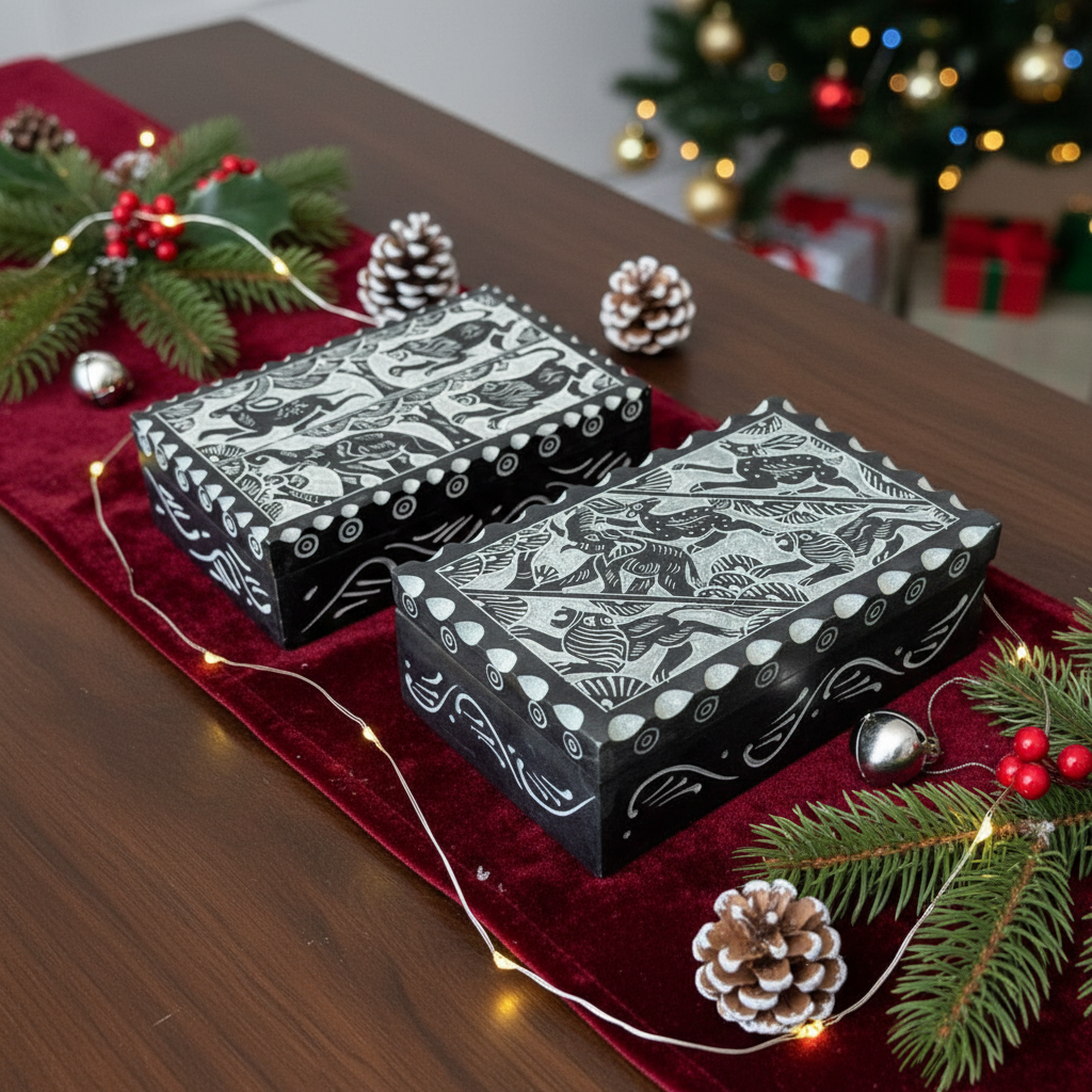 Noir Heritage Stone Box