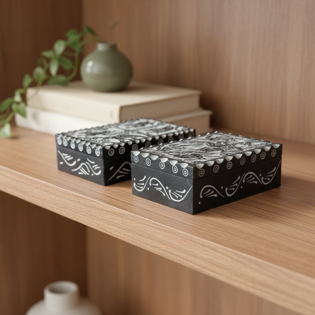 Noir Heritage Stone Box