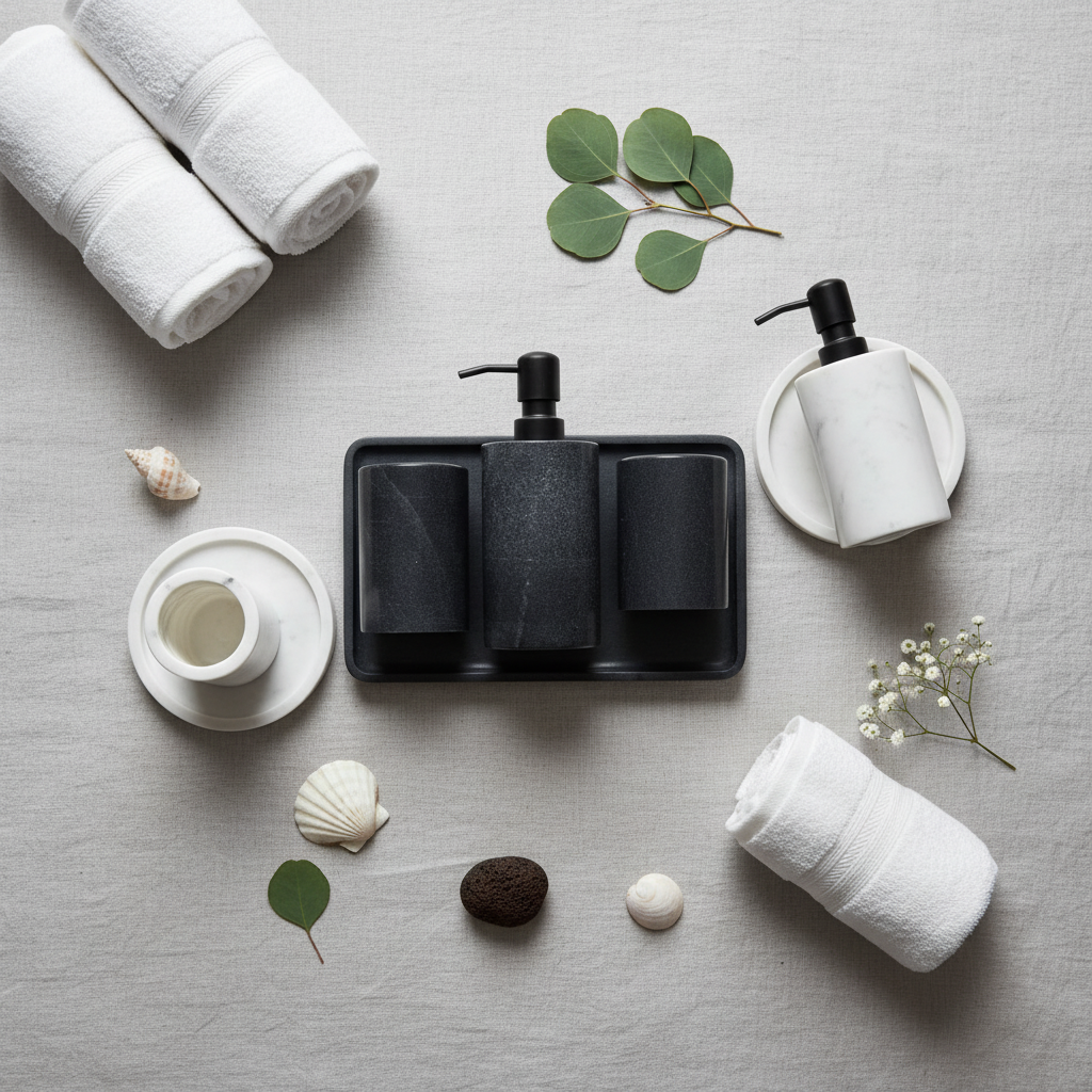 Quiet Stone Bathroom Set