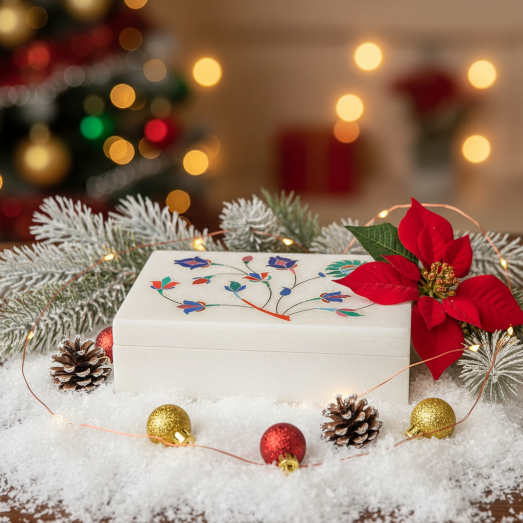 Spring Vine Marble Jewellery Box